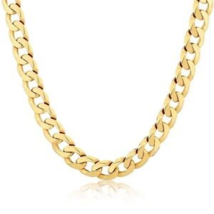 Cadena Collar Eslabón Cubano acero quirúrgico dorado "OTATO"